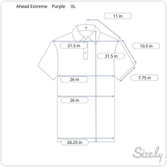 Ahead Extreme Polo Purple Logo Size XL - Picture 6 of 6